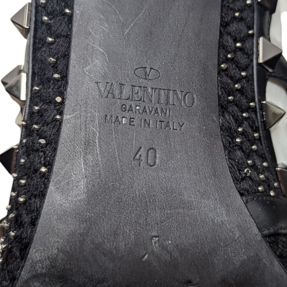 Valentino Garavani Rare Black Rockstud Caged Pointed Studded Heel Size EU 40 - Picture 6 of 10